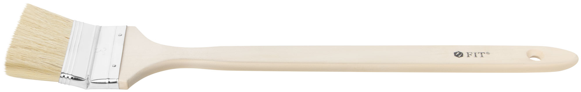 Кисть радиаторная, натуральная светлая щетина, деревянная ручка  3" (75 мм)