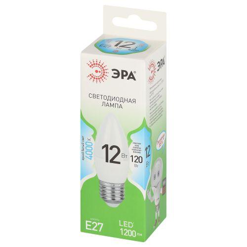 Лампа светодиодная GREEN LINE B35-12W-840-E27 GL 12Вт свеча 4000К яркий свет бел. E27 Эра Б0067141