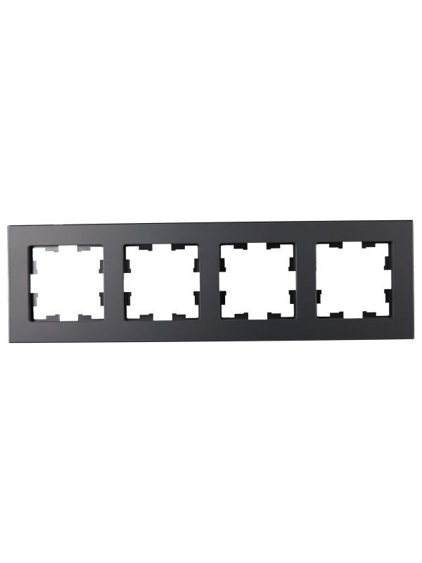 Рамка 4-м BRITE РУ-4-2-Бр стекло черн. матов. IEK BR-M42-G-31-K02