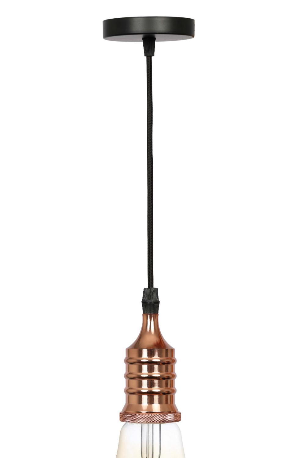 Подсветка декоративная Накладной цоколь Е27 провод 1 м цвет розовое золото PL13 E27 - 4 RG