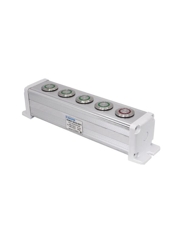 Пост управления BXM47-B5/22-65У1 4 цилиндрические кнопки 1C1NO1NC зел. + 1 цилиндрическая кнопка 1C1NO1NC красн. Электротехник ET249221