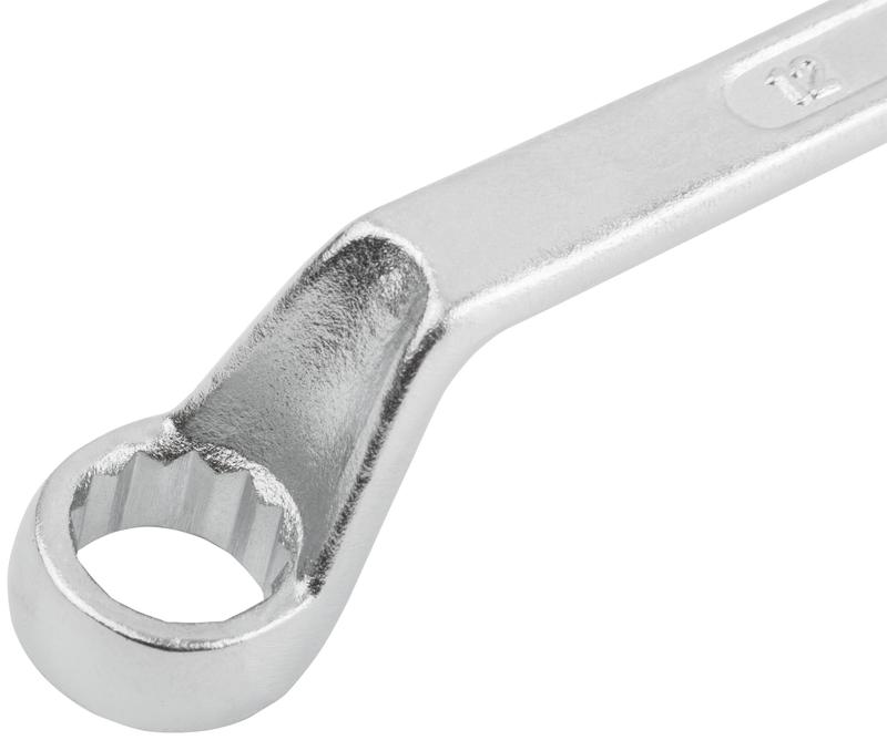 Ключ накидной "Хард" хромированное покрытие 10х12мм FIT 63612