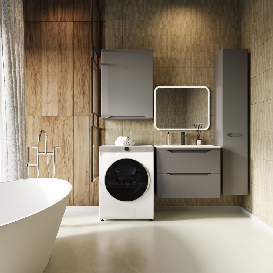 Колонна универсальная "Марелла L" с корзиной, Люкс антискрейтч серый, PLUS