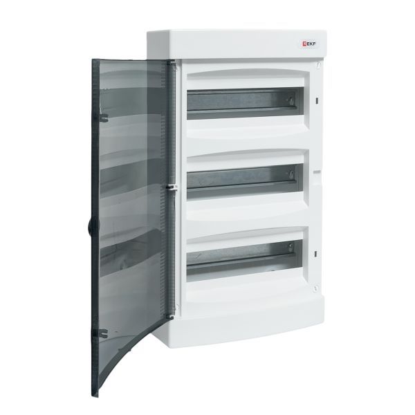 Щит распределительный навесной Unix 3х12мод. IP41 прозр. дверь PROxima EKF ux-3x12-n