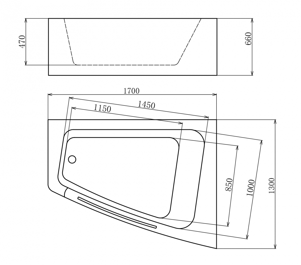 Акриловая ванна Gemy G9056 O R