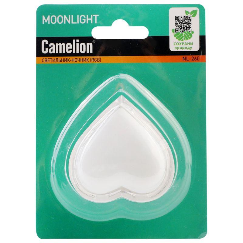 Светильник светодиодный ночник LED "Сердце" RGB NL-260 Camelion 15378