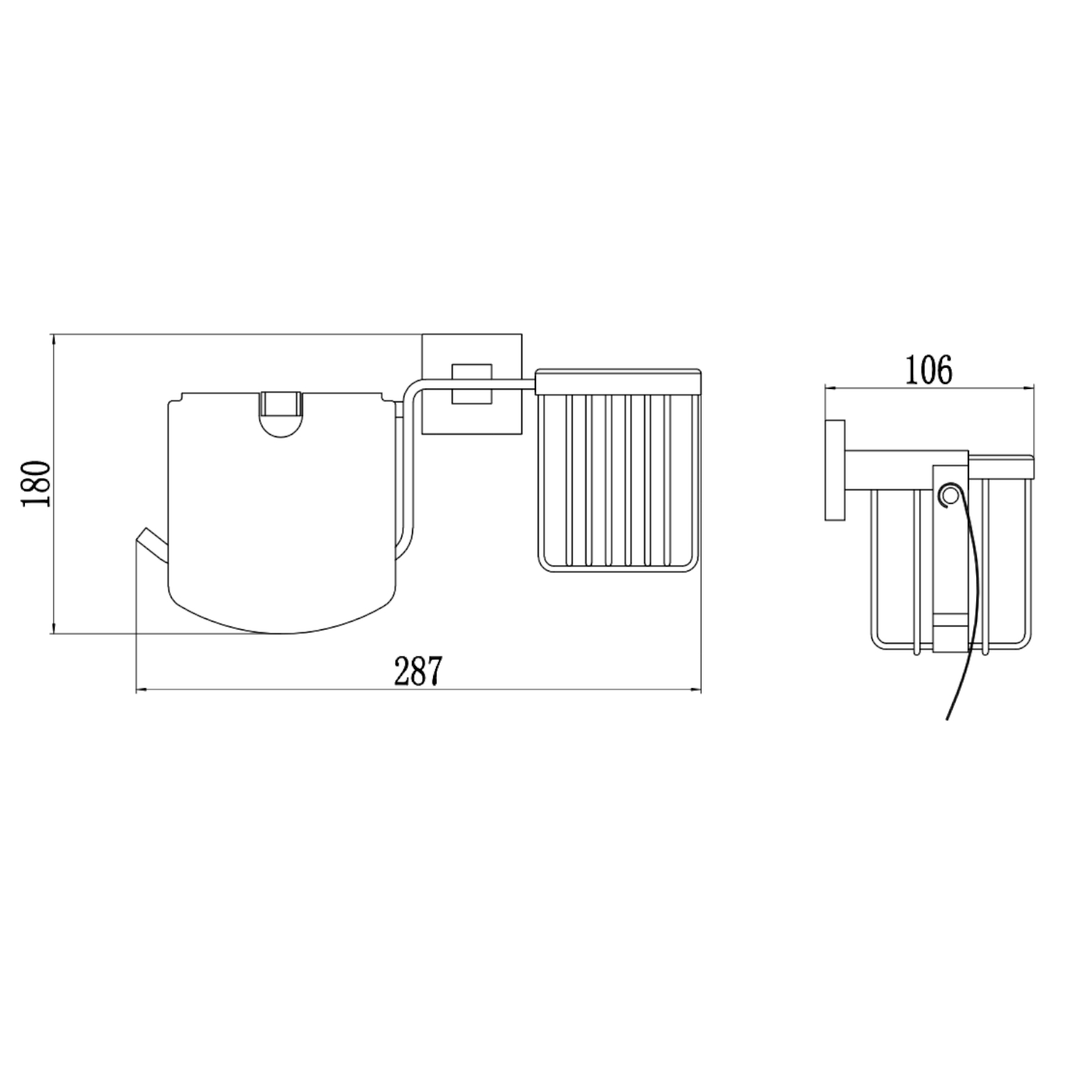 Держатель для туалетной бумаги и освежителя Savol S-L06551C, бронза