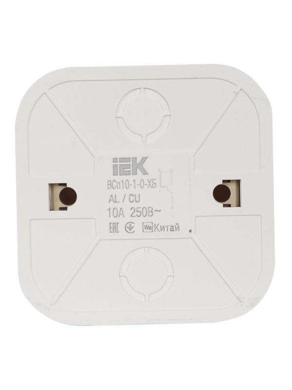 Переключатель проходной 1-кл. ОП GLORY 10А ВСп10-1-0-ХБ бел. IEK EVH12-K01-10
