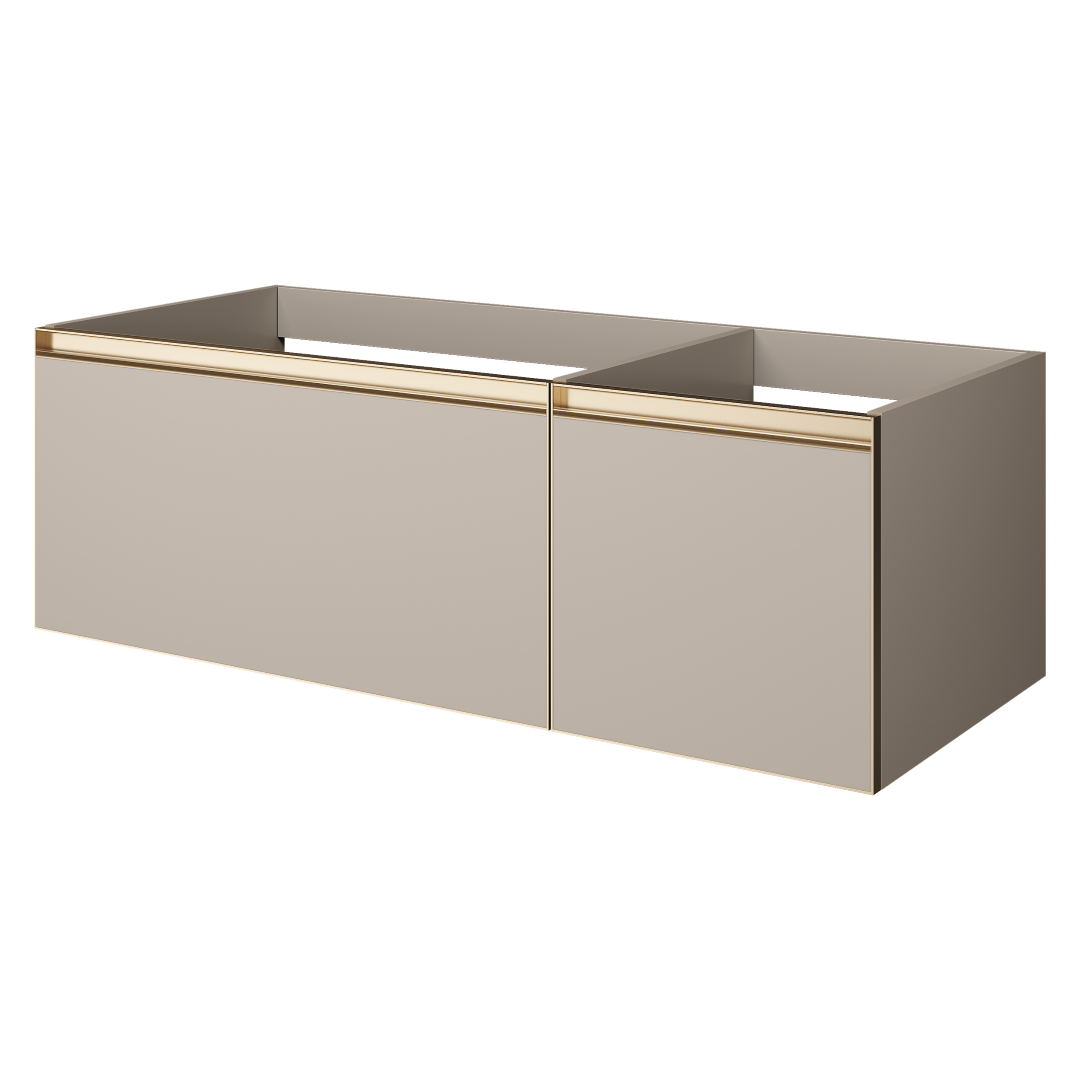 QUATRO 2 120см (80+40) тумба DAPHNE профиль MATT GOLD