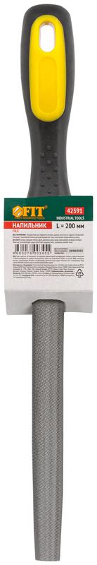 Напильник прорезиненная ручка полукруглый 200мм FIT 42591