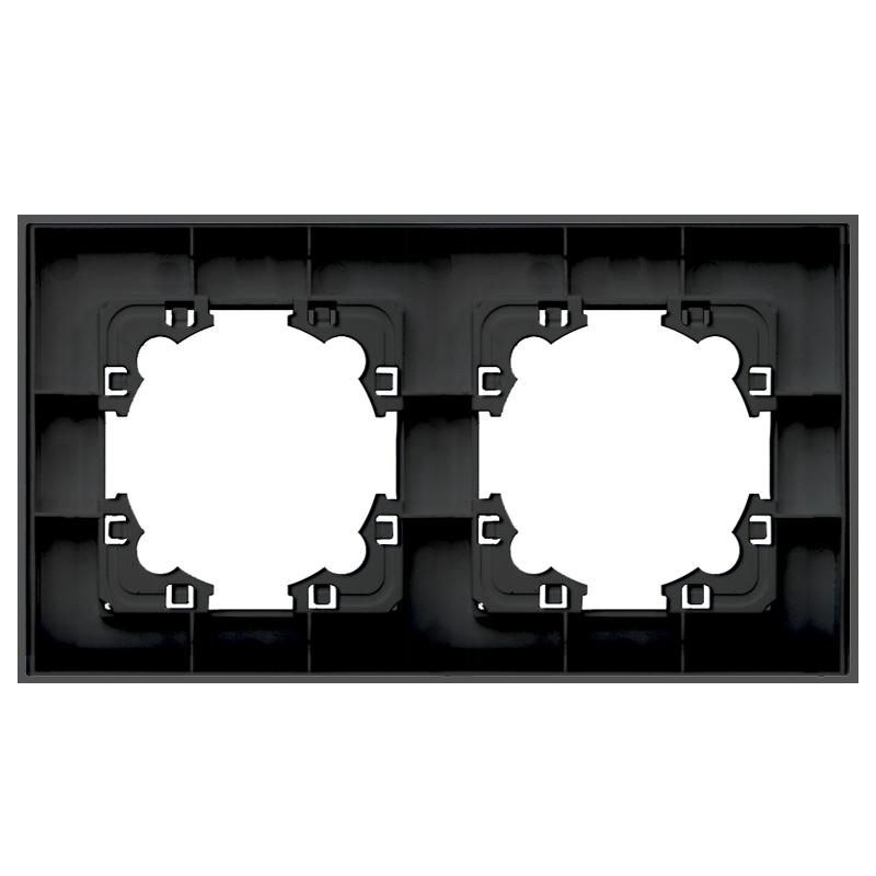 Рамка 2-м Афина стеклянная графит UNIVersal 2255