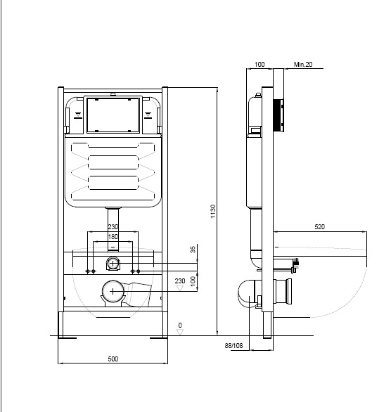 Set AQUATEK ЕВРОПА (рама AQUATEK Standard INS-0000012+звукоизоляционная прокладка+унитаз ЕВРОПА AQ1106-00+тонкое сиденье с механизмом плавного закрывания)
