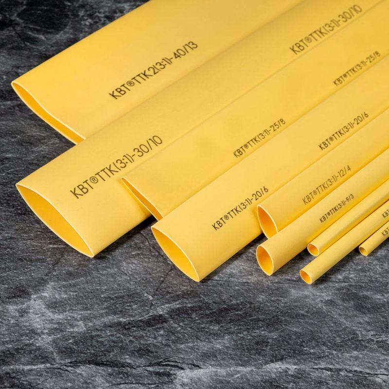 Трубка термоусадочная клеевая ТТК(3:1)-6/2 желт. (уп.10м) КВТ 102413