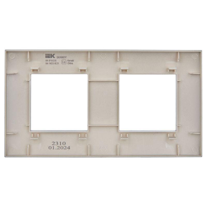 Рамка 2-м SKANDY SK-F02S серебр. IEK SK-M22-K23