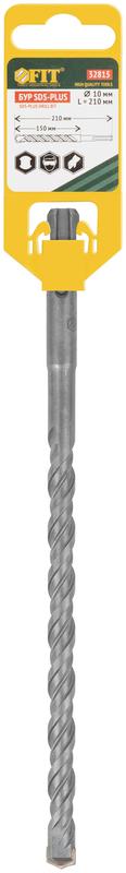 Бур по бетону SDS PLUS профи W-образная вставка двойная спираль 10х210мм FIT 32815