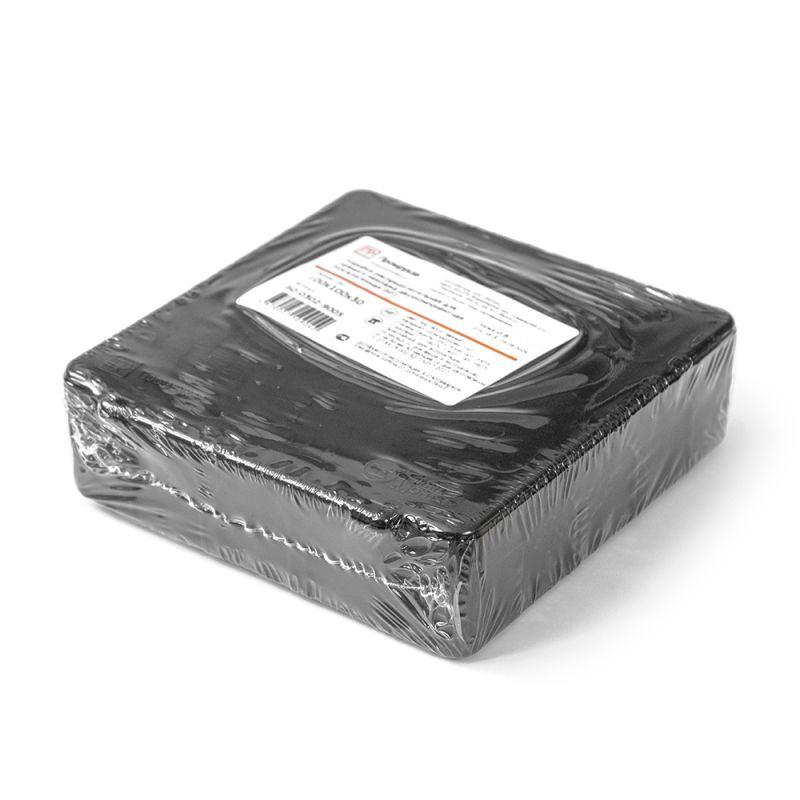 Коробка распределительная 100х100х30 (HF) двухкомп. Безгалоген. для прям. монтажа черн. (уп.48шт) Промрукав 60-0302-9005