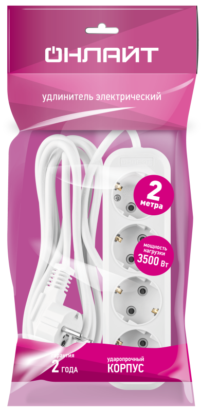 Удлинитель 90 798 OPE-S-04-200-E-3x1 ОНЛАЙТ 90798