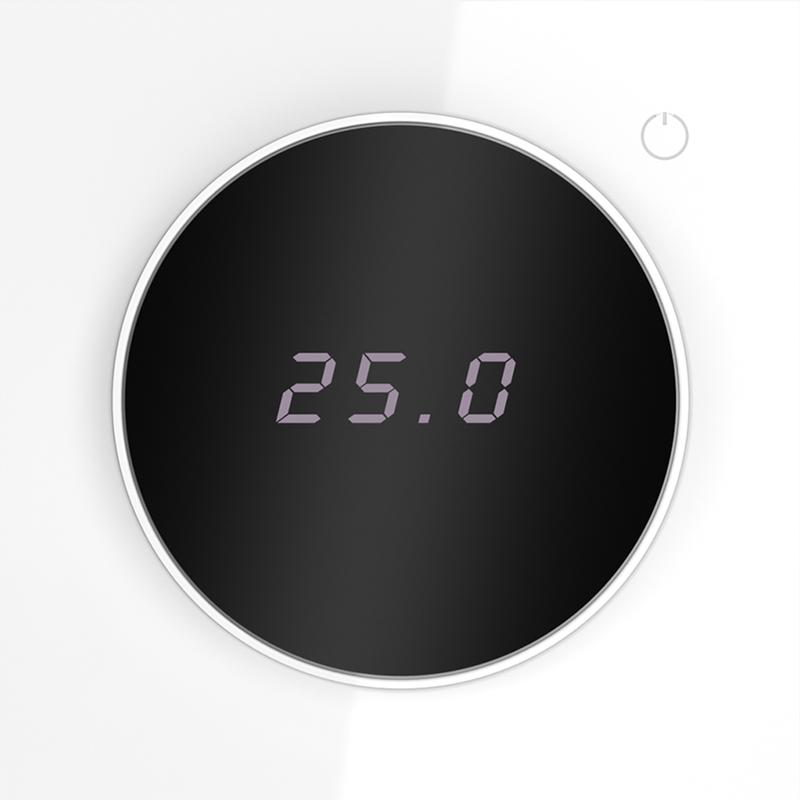 Терморегулятор электронный S70 с индикацией и датчиком для теплого пола механизм бел. глянцевый Voltum VLS070101