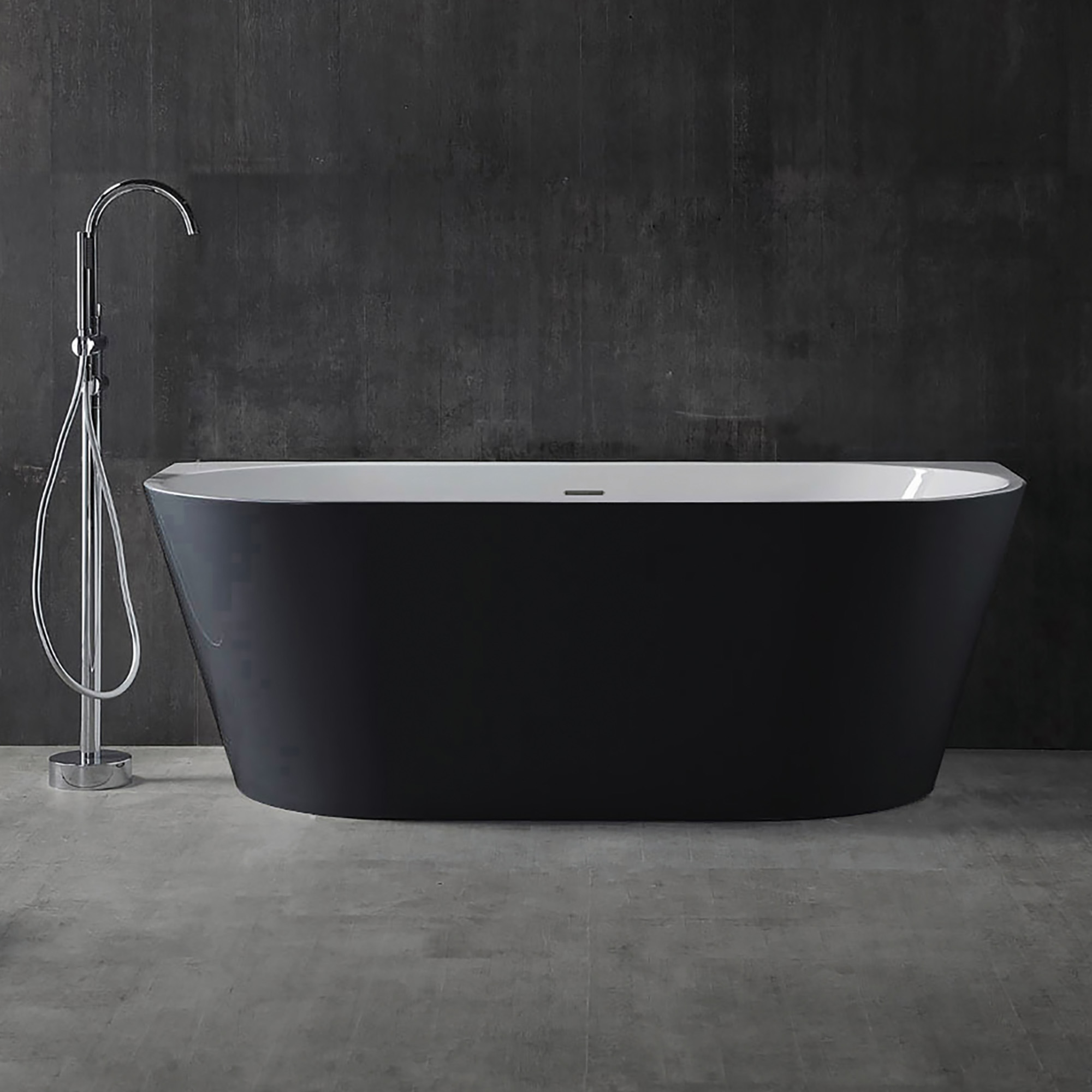 Акриловая ванна ABBER AB9216-1.7MB черная матовая