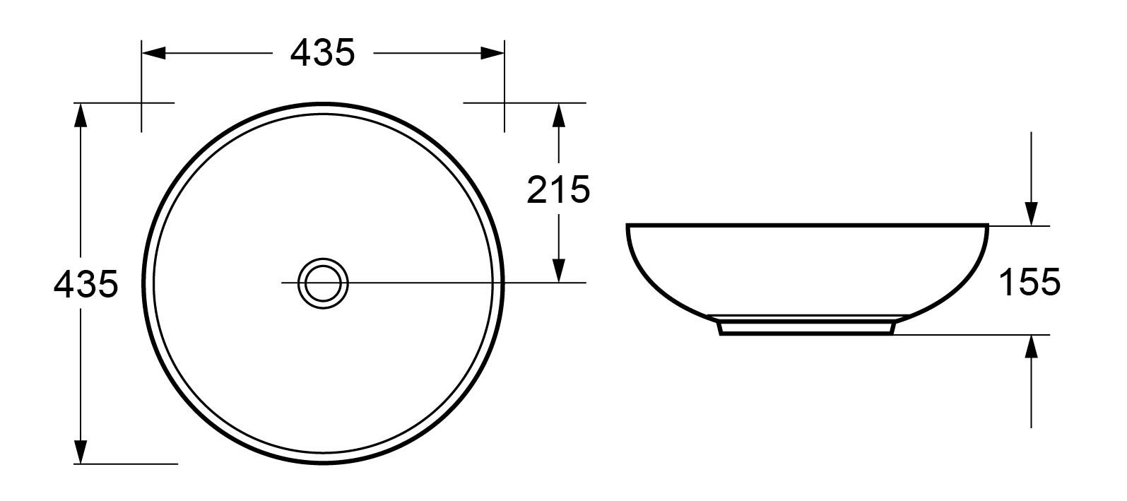 Керамическая раковина CEZARES CZR-NEW-43-LVB