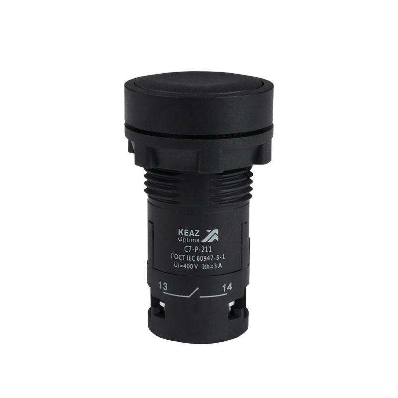 Кнопка OptiSignal Compact D22 С7-P-211 черн. 1НО+1НЗ XB7NA25 КЭАЗ 362043