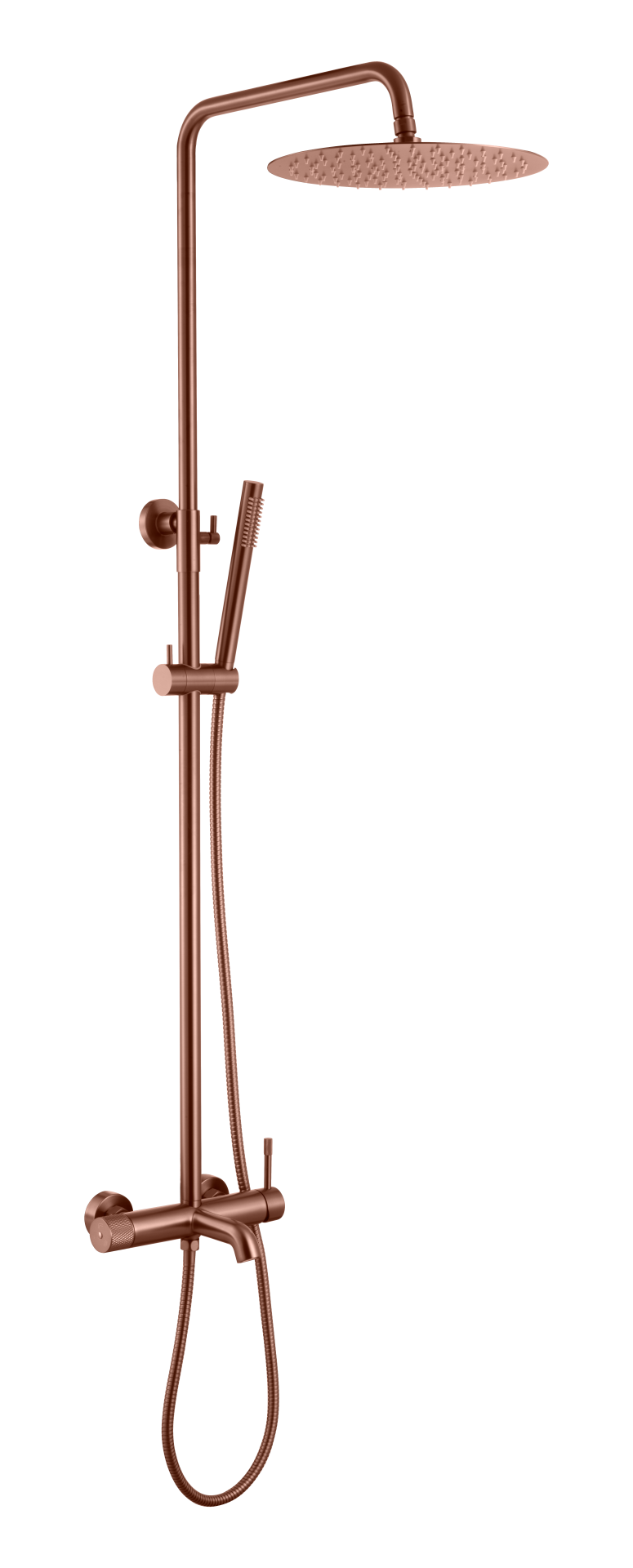 Стойка для душа со смесителем UNO BRUSHED BRONZE