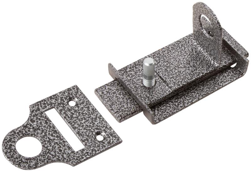 Засов накладной с проушинами серебр. 66676