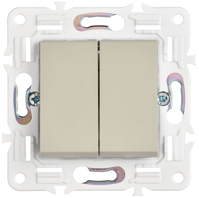 Выключатель проходной 2-кл. SKANDY 10А SK-V05B беж. IEK SK-V22-0-10-K10