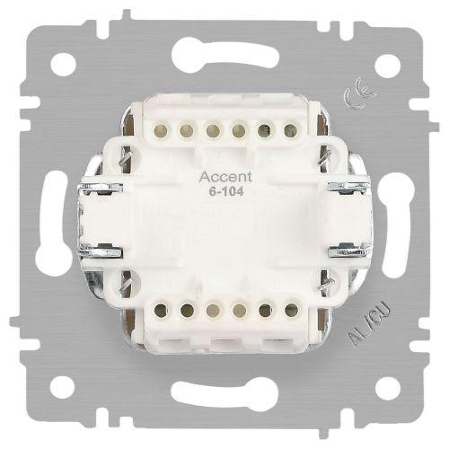 Выключатель 2-кл. СП Accent 6-104-10 10А IP20 250В AL/CU венге Intro Б0063501