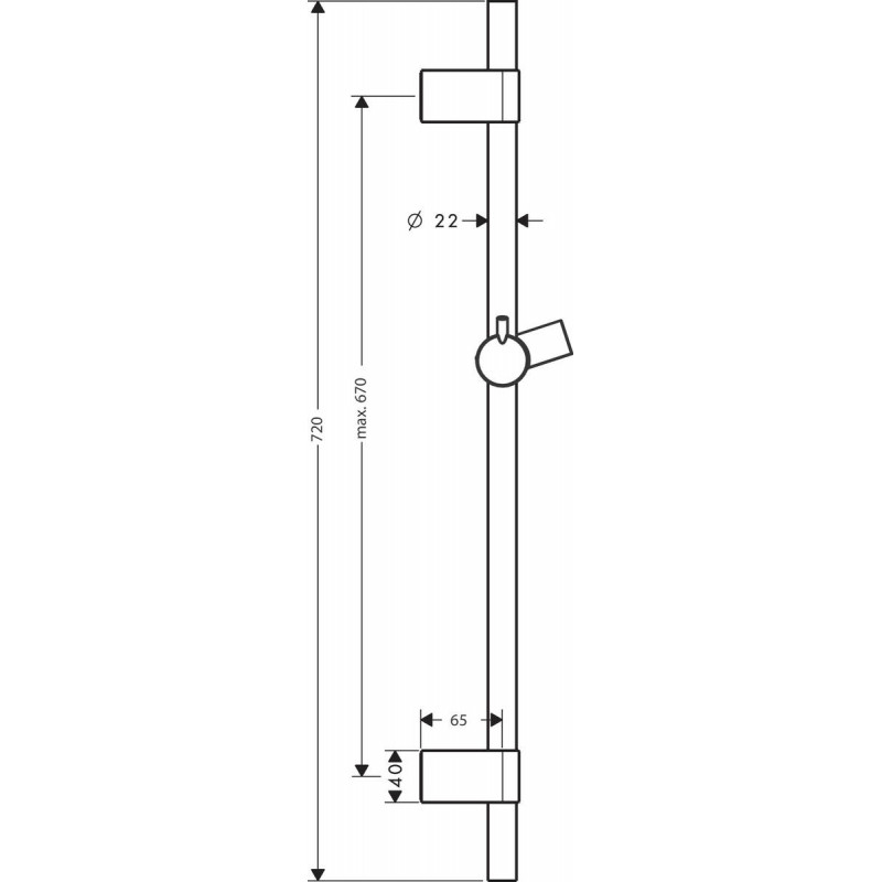 Душевая штанга Hansgrohe Unica 28662000