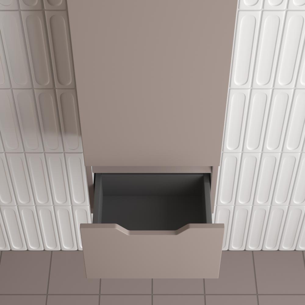 Пенал "Остин" 360 см подвесной 1 ящик тауп темный эмаль PLUS