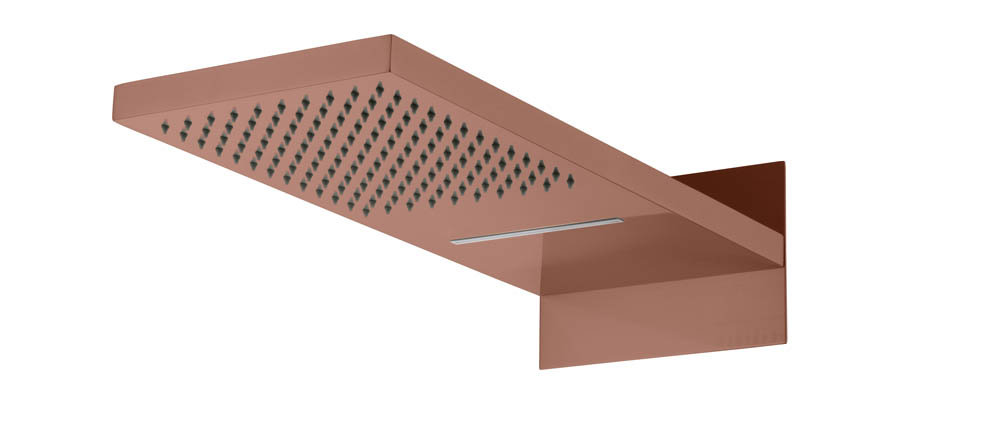 Лейка верхняя FUSION Brushed bronze с каскадом