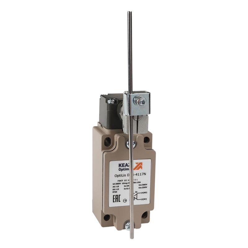 Выключатель концевой OptiLiS D4B-4117N шток регулируемый метал. EN 50041 XCKJ10559H29 КЭАЗ 365330