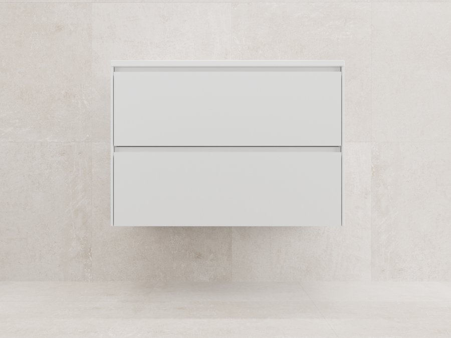 Тумба подвесная "ЛИМА 80" эмаль, под раковину LINE 80, 2 ящ., PLUS, белый матовый