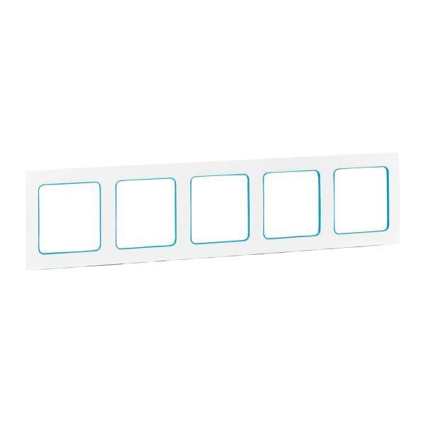 Рамка 5-м Стокгольм бел. с линией цвета син. EKF EXM-G-306-30