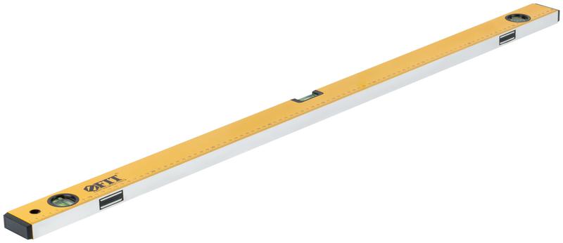 Уровень "Старт" 3 глазка фрезер. рабочая грань магниты шкала 1000мм корпус желт. FIT 18134