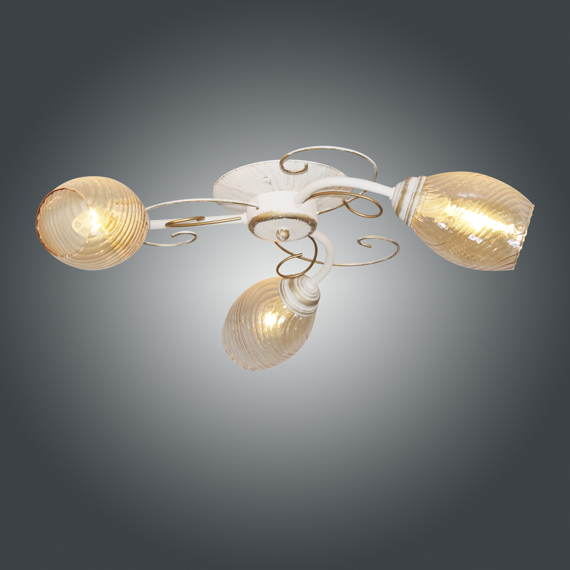 Светильник потолочный Сюита 131 бел.муар. зол. НПБ 01-3х60-166 Е14