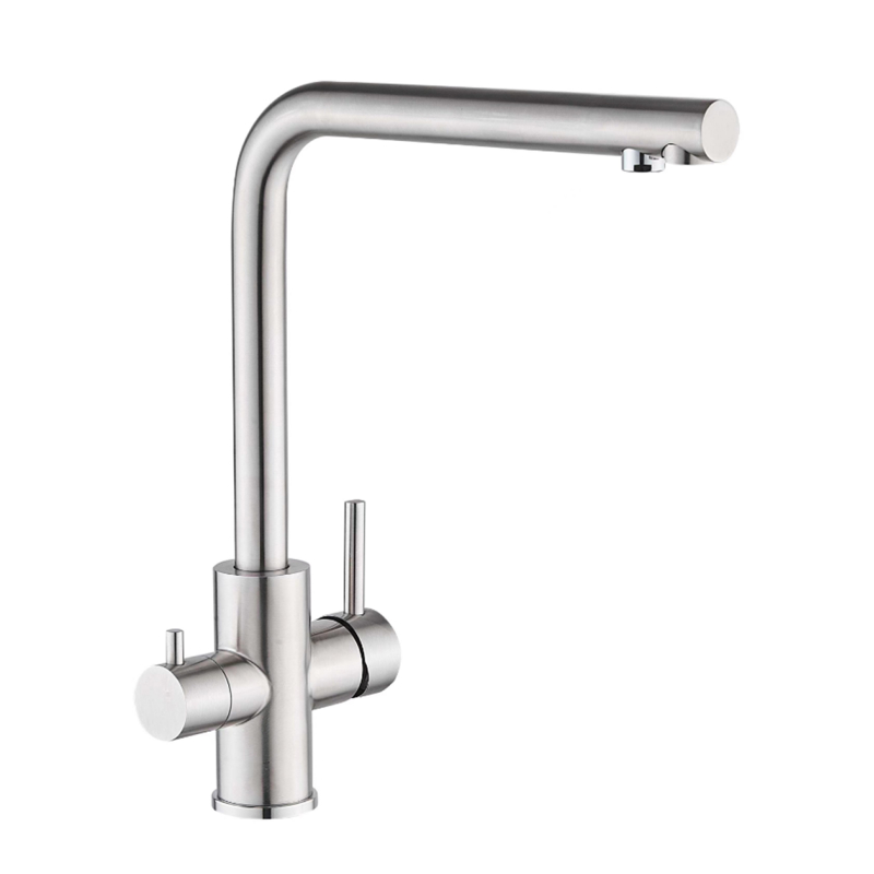 Смеситель для кухни с подключением к фильтру Fmark FS0962L, сатин