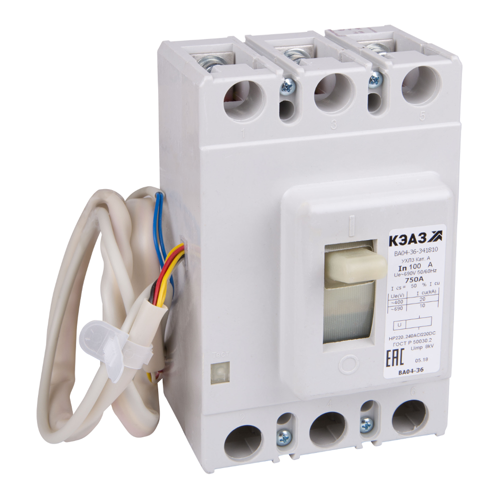 Выключатель автоматический ВА04-36-341110-125А-1500-690AC-УХЛ3