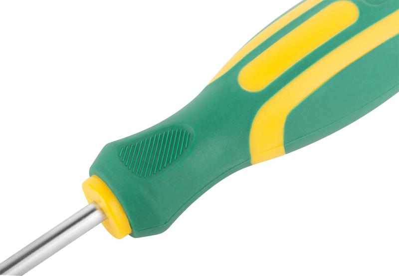 Отвертка "Контур" CrV сталь прорезиненная ручка 5х100мм SL FIT 55202