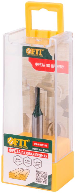 Фреза пазовая прямая с одним лезвием DхHхL=4х13х55мм FIT 3600-081304