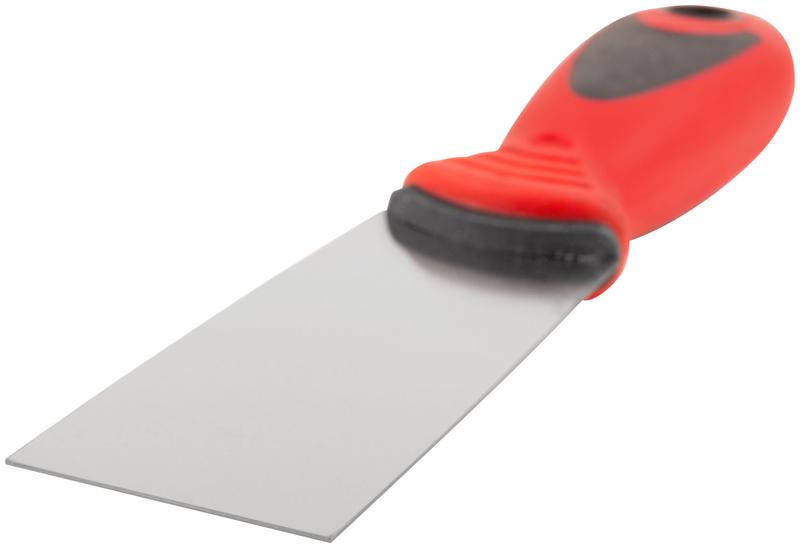 Шпатель 40мм прорезиненная ручка нерж. сталь КУРС 06711