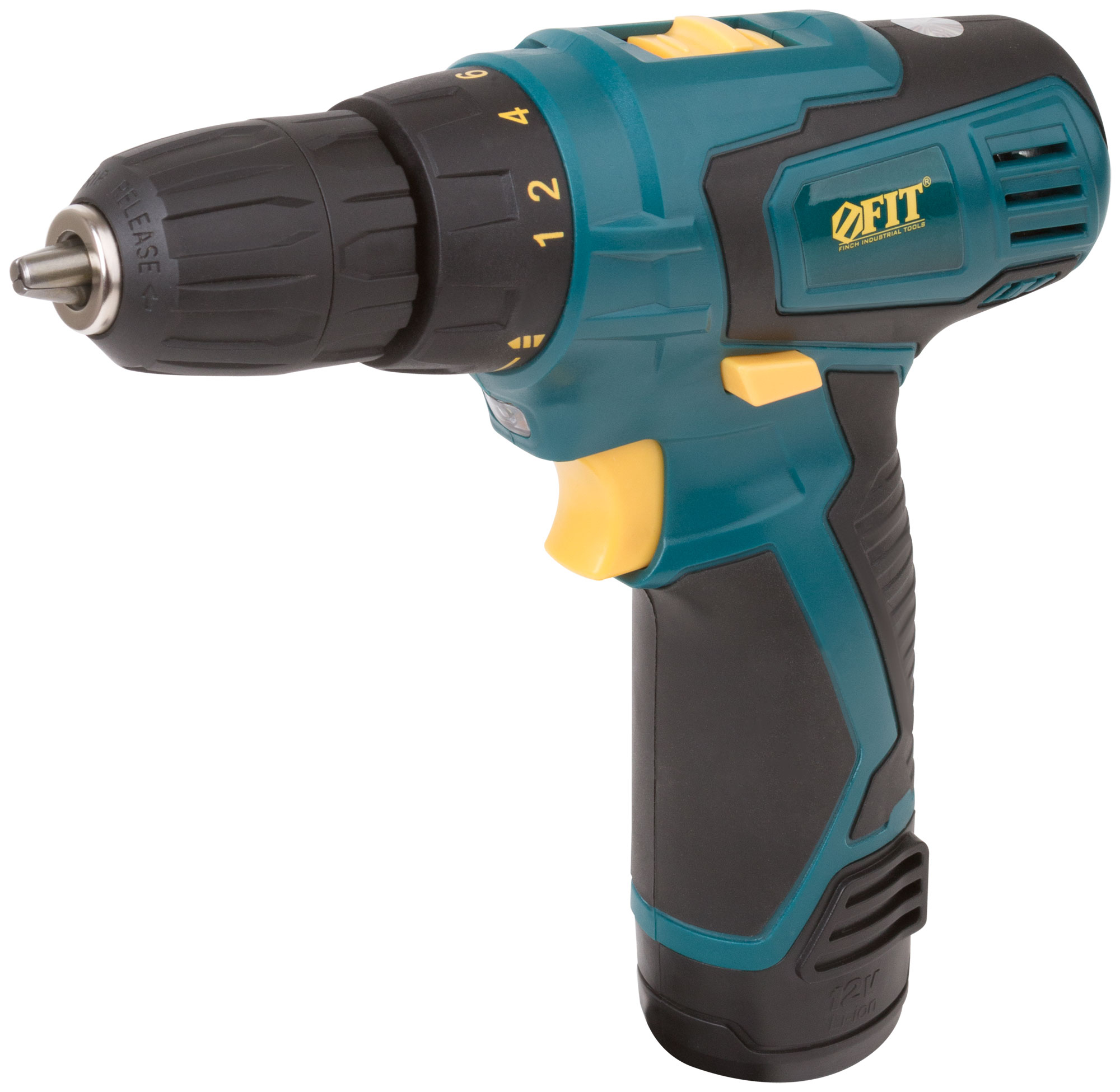 Дрель-Шуруповерт акк. 12 В; 0-350/1100 об/мин; 20 Нм; 1 (Li-Ion) 1,3 Ач; 1 ч.; рез. накл.; коробка