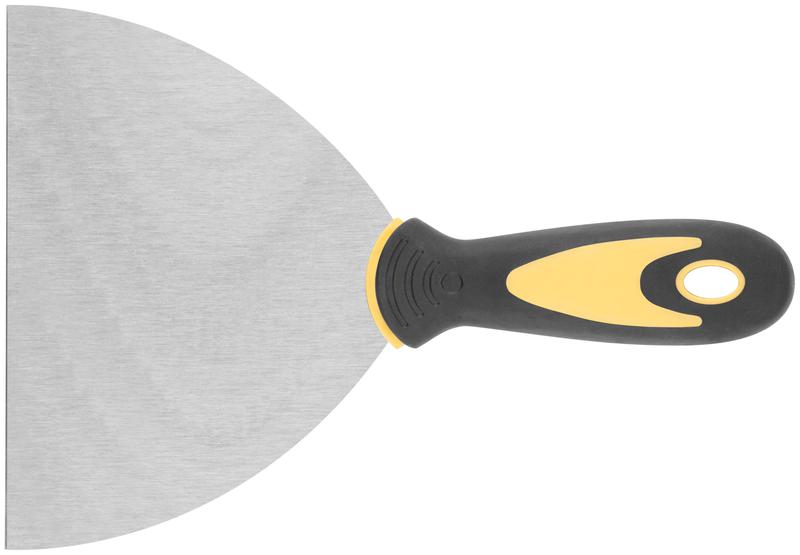 Шпатель нерж. сталь прорезиненная ручка 6дюйм (150мм) FIT 06698