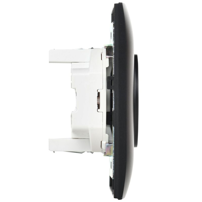 Розетка 2-м SKANDY 10А без заземл. без защ. шторок в сборе SK-R10Bl черн. IEK SK-R20-10-K02-F