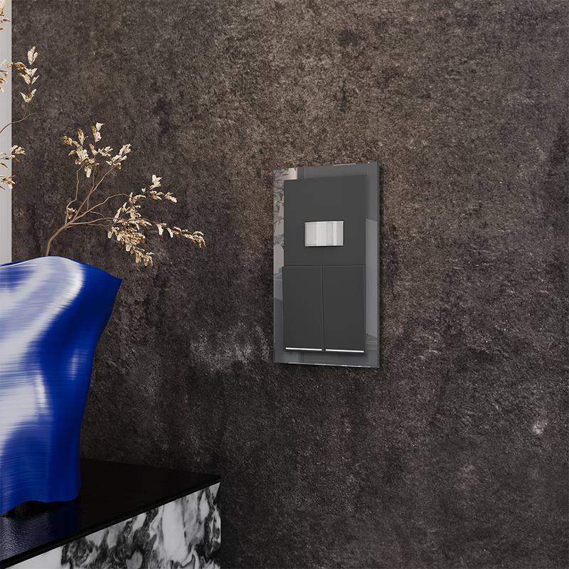 Рамка 2-м S70 стеклян. графит Voltum VLS110207