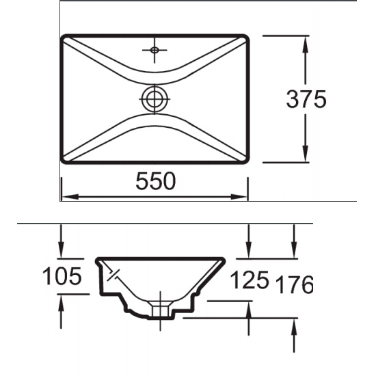 Раковина Jacob Delafon Reve E4819-00 55 см