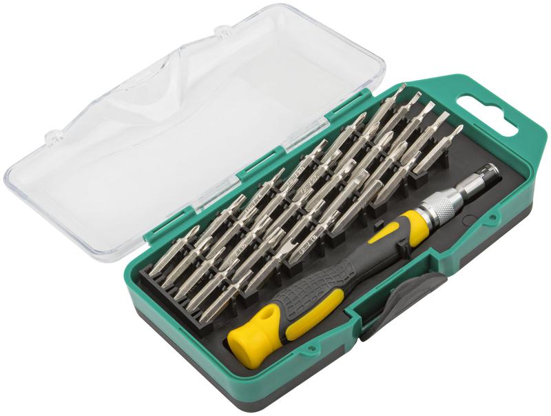 Отвертка с битами для точных работ 30 CrV бит пластик. бокс FIT 56189