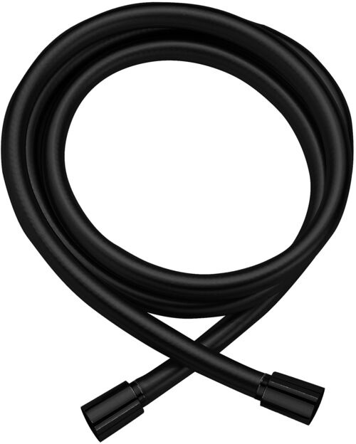 Шланг для гиг душа PVC  cm.120 c двумя конусными подключениями 1/2"х1/2, черный