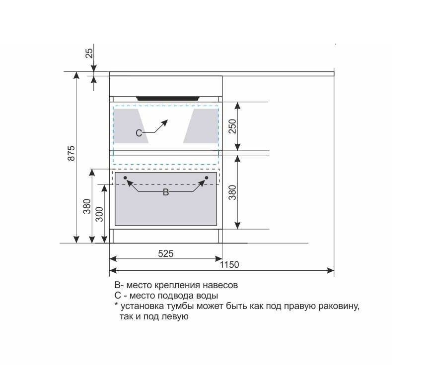Тумба напольная "Даллас 115", Люкс белая, PLUS